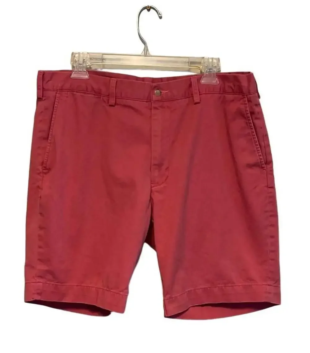 Polo Ralph Lauren Shorts Men 36 Pink Classic Fit 9 Chino Flat Front Nantucket